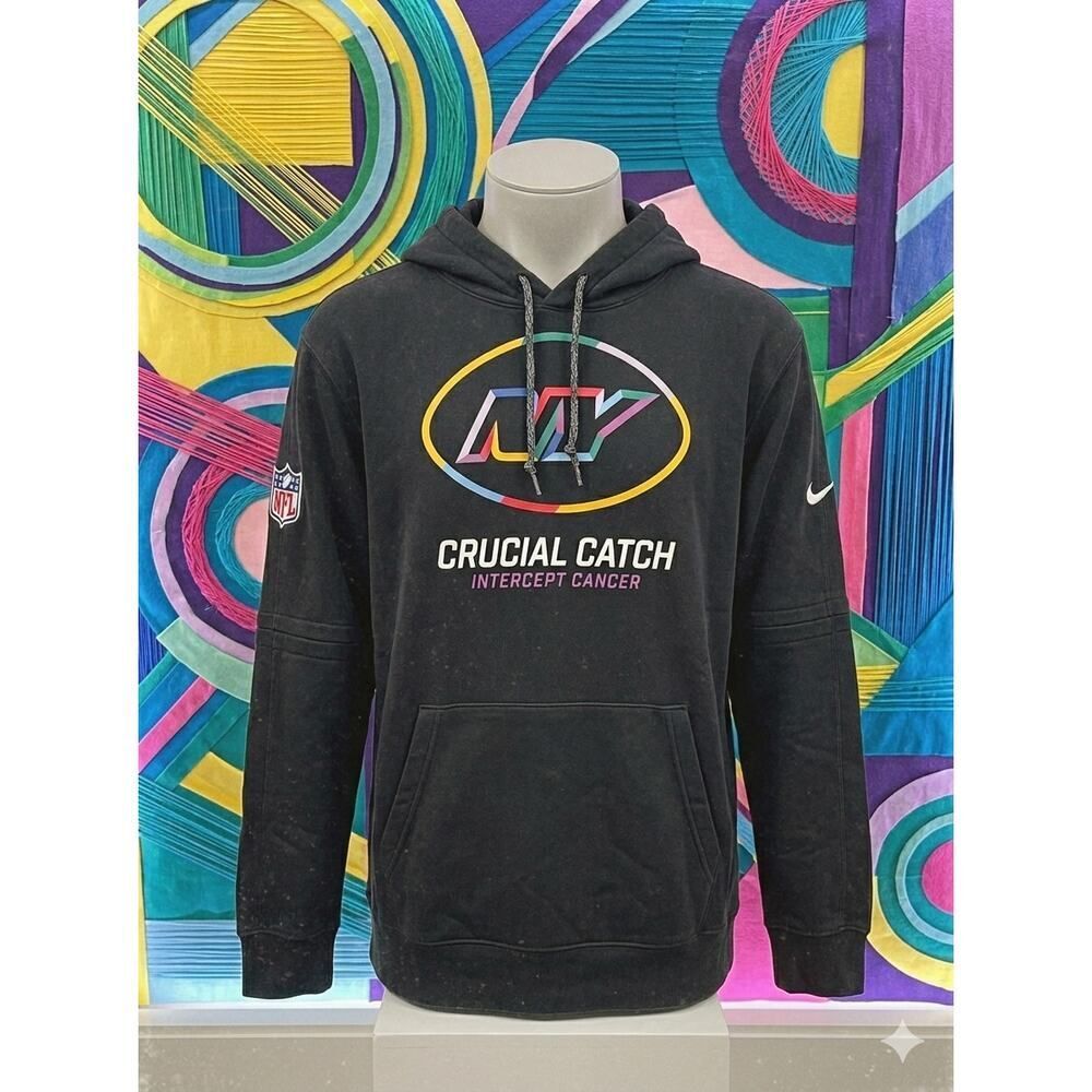 Nike NFL Crucial Catch New York Jets Black Hoodie Sweatshirt XXL